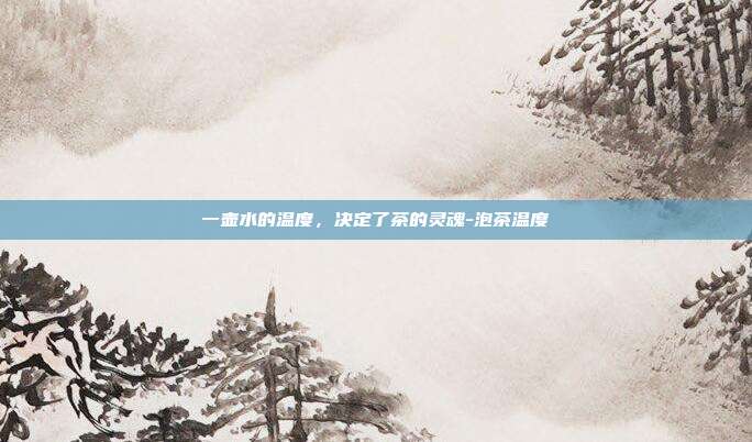 一壶水的温度，决定了茶的灵魂-泡茶温度