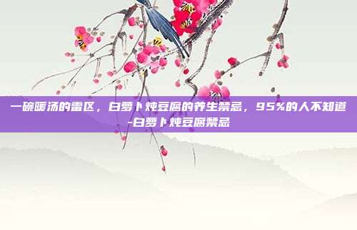 一碗暖汤的雷区,白萝卜炖豆腐的养生禁忌,95%的人不知道-白萝卜炖豆腐禁忌