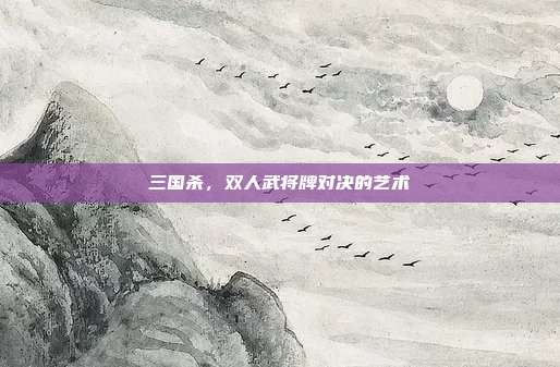 三国杀,双人武将牌对决的艺术