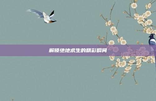 解锁绝地求生的精彩瞬间