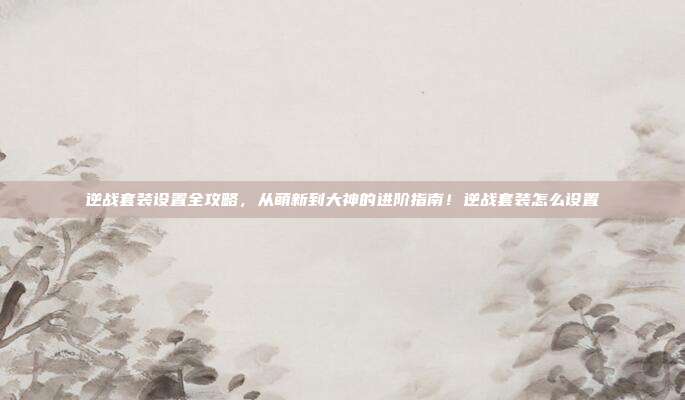 逆战套装设置全攻略,从萌新到大神的进阶指南!逆战套装怎么设置