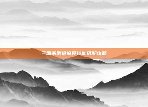 三国杀武将徐晃技能搭配攻略