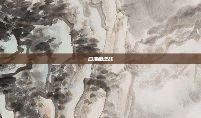 白浩唱逆战