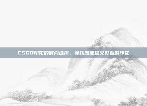 CSGO印花的时尚选择,寻找既便宜又好看的印花