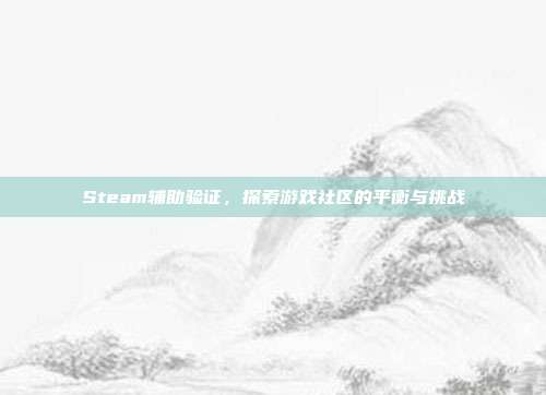 Steam辅助验证,探索游戏社区的平衡与挑战