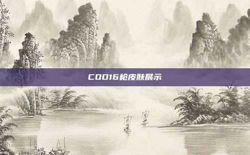 COD16枪皮肤展示