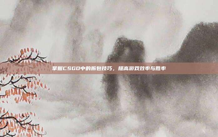 掌握CSGO中的拆包技巧，提高游戏效率与胜率