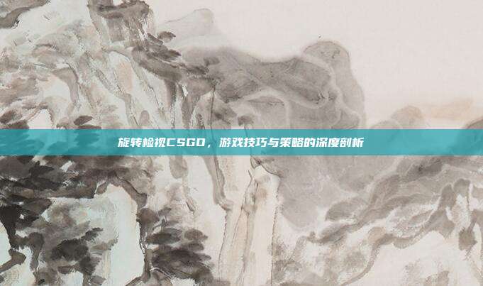 旋转检视CSGO，游戏技巧与策略的深度剖析