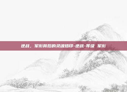 逆战，军衔背后的灵魂烙印-逆战-等级 军衔