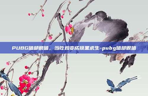 PUBG暗部很暗,当吃鸡变成摸黑求生-pubg暗部很暗