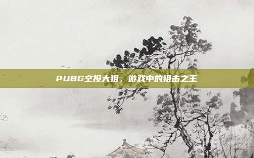 PUBG空投大狙，游戏中的狙击之王