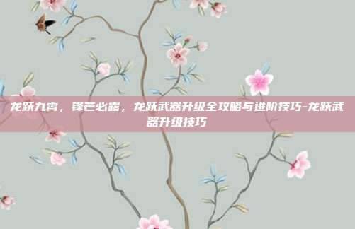 龙跃九霄，锋芒必露，龙跃武器升级全攻略与进阶技巧-龙跃武器升级技巧