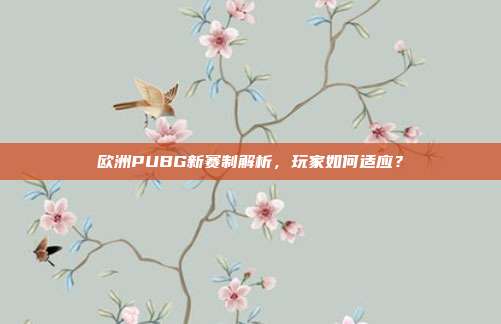欧洲PUBG新赛制解析,玩家如何适应?