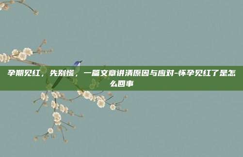 孕期见红,先别慌,一篇文章讲清原因与应对-怀孕见红了是怎么回事
