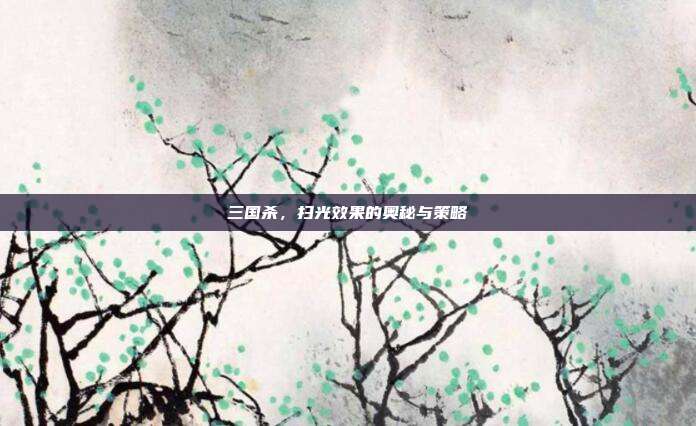 三国杀,扫光效果的奥秘与策略
