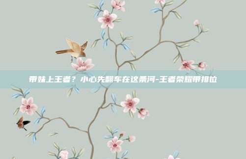 带妹上王者?小心先翻车在这条河-王者荣耀带排位