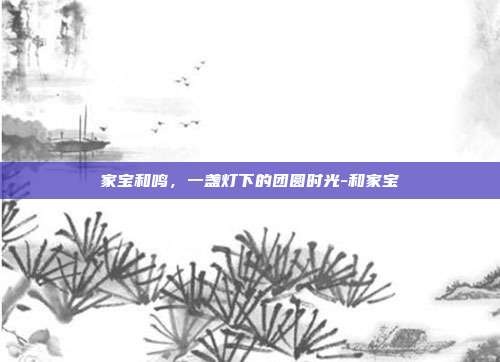 家宝和鸣,一盏灯下的团圆时光-和家宝