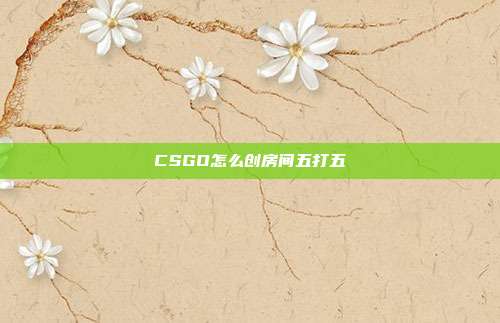 CSGO怎么创房间五打五
