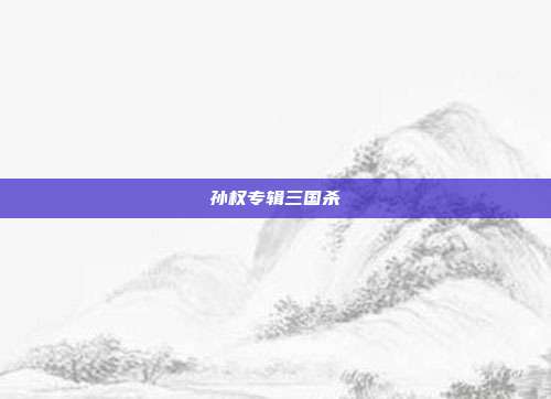 孙权专辑三国杀