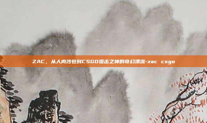 ZAC,从人肉沙包到CSGO狙击之神的奇幻漂流-zac csgo