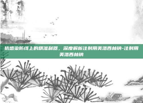 抗感染防线上的精准利器，深度解析注射用美洛西林钠-注射用美洛西林钠