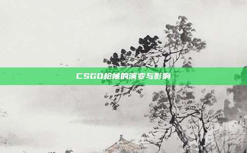 CSGO枪械的演变与影响