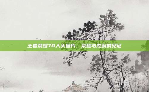 王者荣耀70人头图片,荣耀与胜利的见证