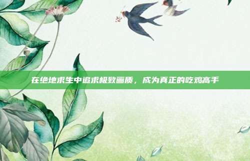 在绝地求生中追求极致画质，成为真正的吃鸡高手