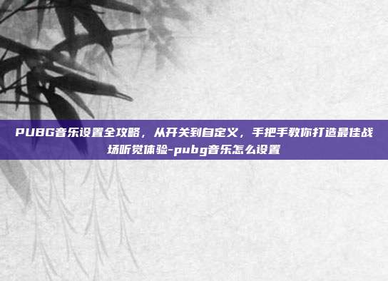 PUBG音乐设置全攻略，从开关到自定义，手把手教你打造最佳战场听觉体验-pubg音乐怎么设置