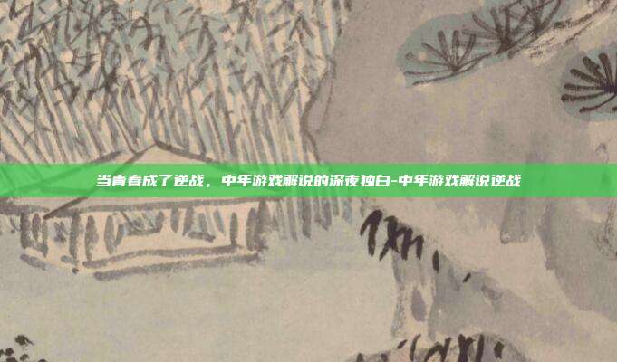 当青春成了逆战,中年游戏解说的深夜独白-中年游戏解说逆战