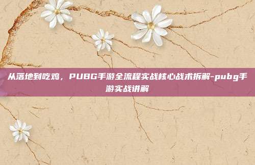从落地到吃鸡，PUBG手游全流程实战核心战术拆解-pubg手游实战讲解