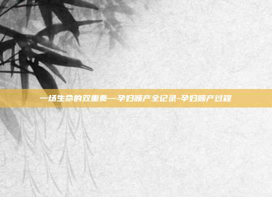 一场生命的双重奏—孕妇顺产全记录-孕妇顺产过程