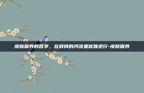 皮肤保养的哲学，在时间的河流里优雅逆行-皮肤保养