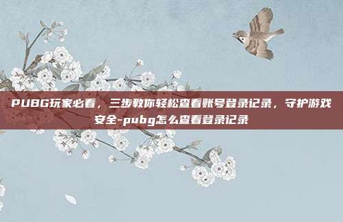 PUBG玩家必看,三步教你轻松查看账号登录记录,守护游戏安全-pubg怎么查看登录记录