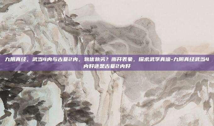 九阴真经,武当4内与古墓2内,孰优孰劣?撕开表象,探求武学真谛-九阴真经武当4内好还是古墓2内好