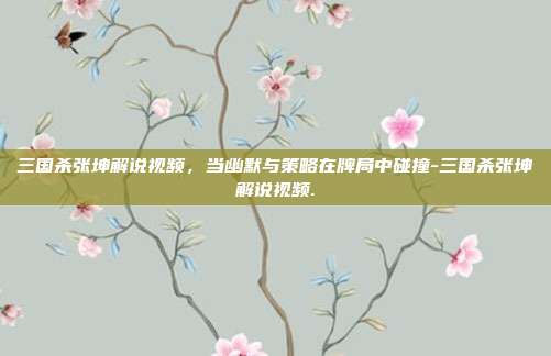三国杀张坤解说视频，当幽默与策略在牌局中碰撞-三国杀张坤解说视频.