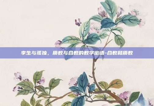 孪生与孤独,质数与合数的数字密语-合数和质数
