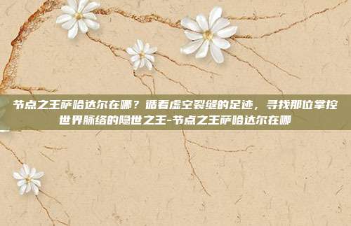 节点之王萨哈达尔在哪?循着虚空裂缝的足迹,寻找那位掌控世界脉络的隐世之王-节点之王萨哈达尔在哪
