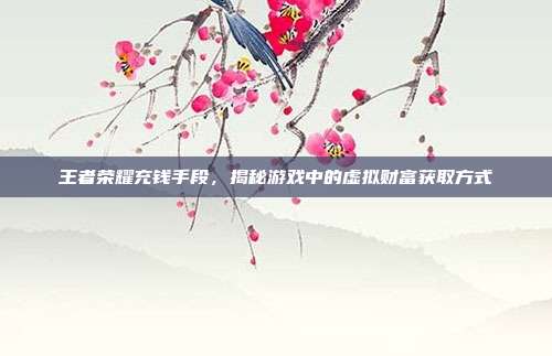 王者荣耀充钱手段,揭秘游戏中的虚拟财富获取方式