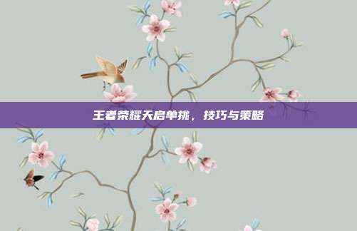 王者荣耀天启单挑,技巧与策略