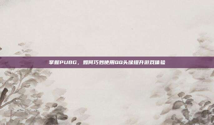 掌握PUBG,如何巧妙使用QQ头像提升游戏体验