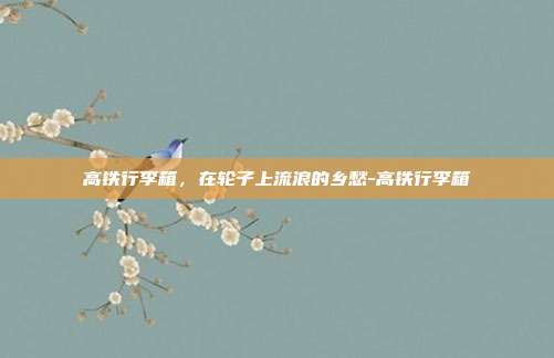 高铁行李箱，在轮子上流浪的乡愁-高铁行李箱