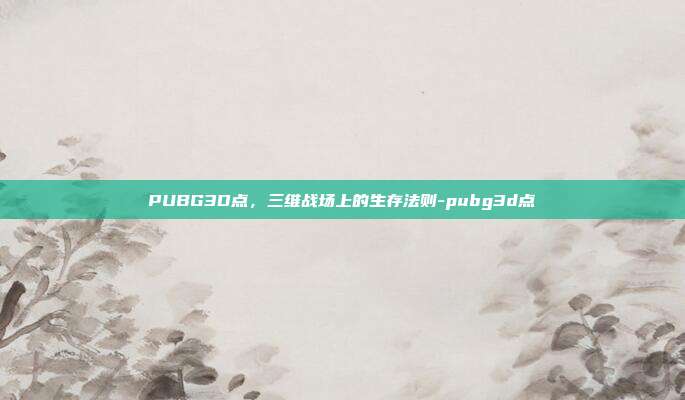 PUBG3D点,三维战场上的生存法则-pubg3d点