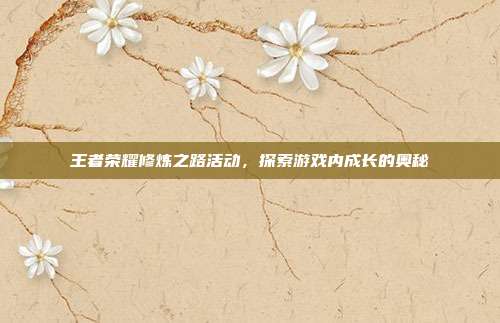 王者荣耀修炼之路活动，探索游戏内成长的奥秘