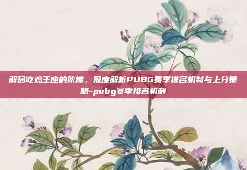 解码吃鸡王座的阶梯,深度解析PUBG赛季排名机制与上分策略-pubg赛季排名机制