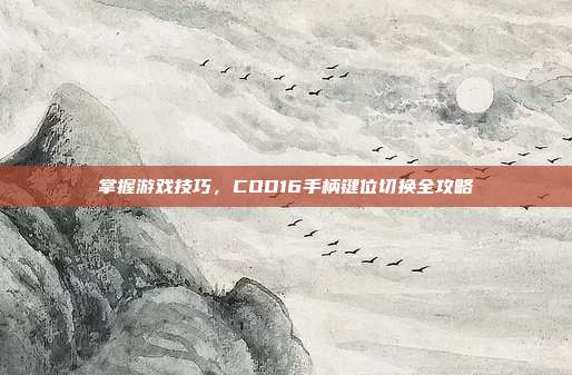 掌握游戏技巧,COD16手柄键位切换全攻略