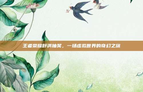 王者荣耀舒淇抽奖,一场虚拟世界的奇幻之旅