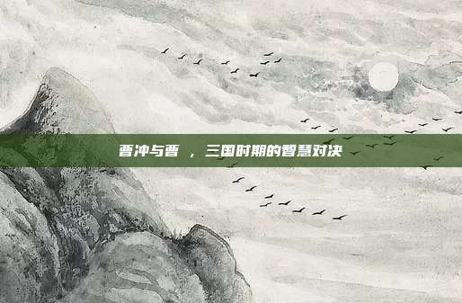 曹冲与曹叡,三国时期的智慧对决