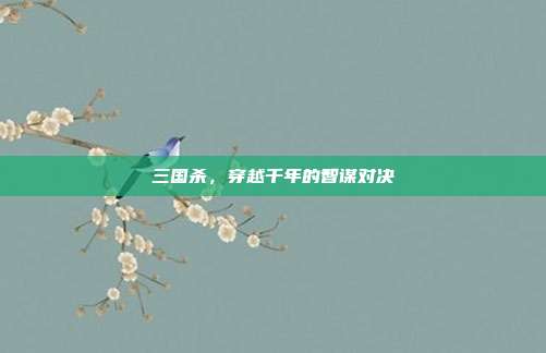 三国杀，穿越千年的智谋对决