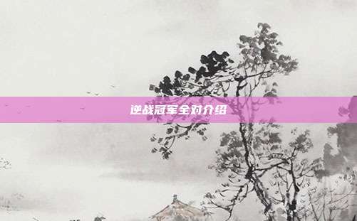 逆战冠军全对介绍